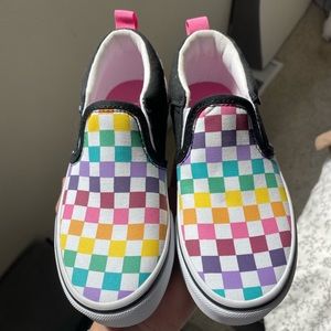 Rainbow Girl size 13 vans. 🌈